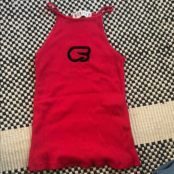 Red Ribbed Tank Top - Picture 1 of 3
